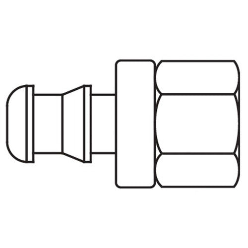 Wear Parts 10004BA05: 1/4" x 5/16" Inverted Female Rigid Barb-Tite Hose End - 5 Pack