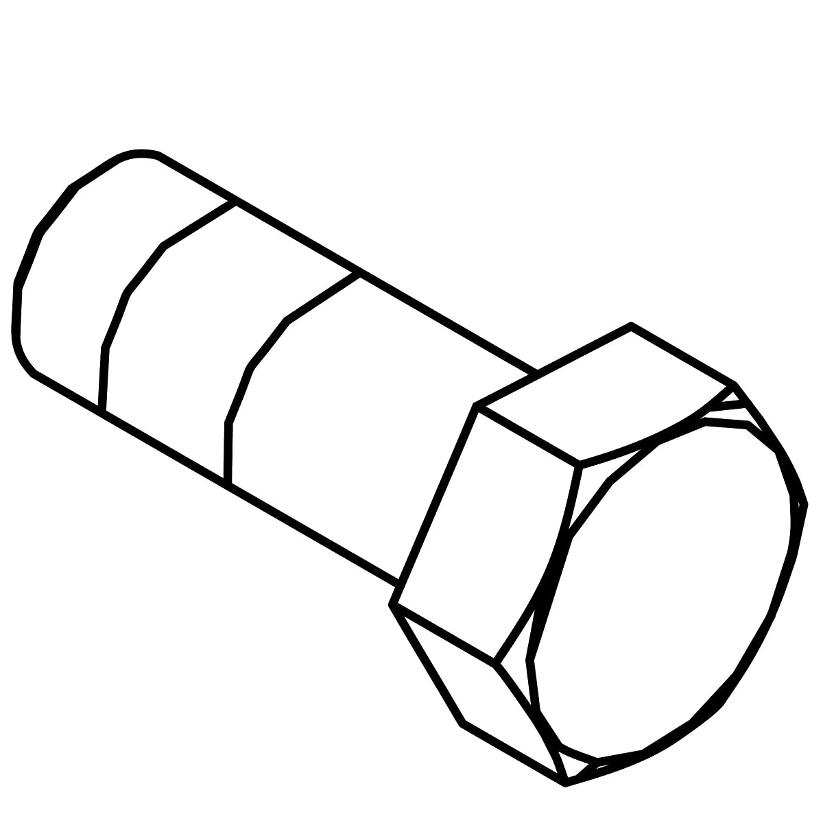 John Deere 19H2898: Hexagonal Head Cap Screw, 1/2" X 1-1/4"