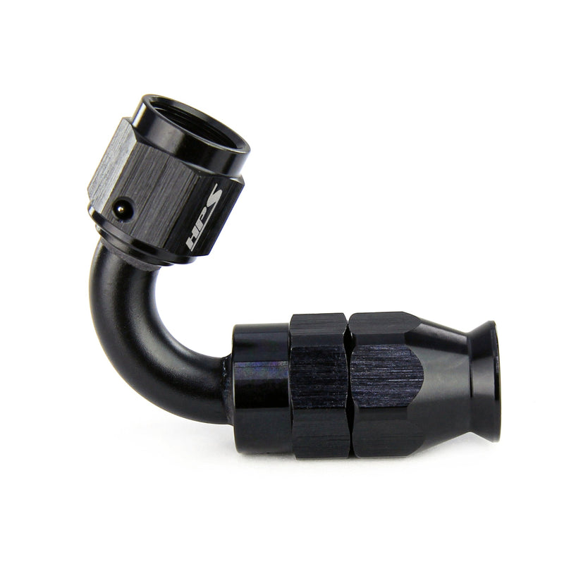 Auto & Truck Wh. 235855: Hps Performance 120 Degree -8 Compression Teflon Hose End to An Female for Stainless Steel Reinforced Ptfe Hose, Aluminum, Black