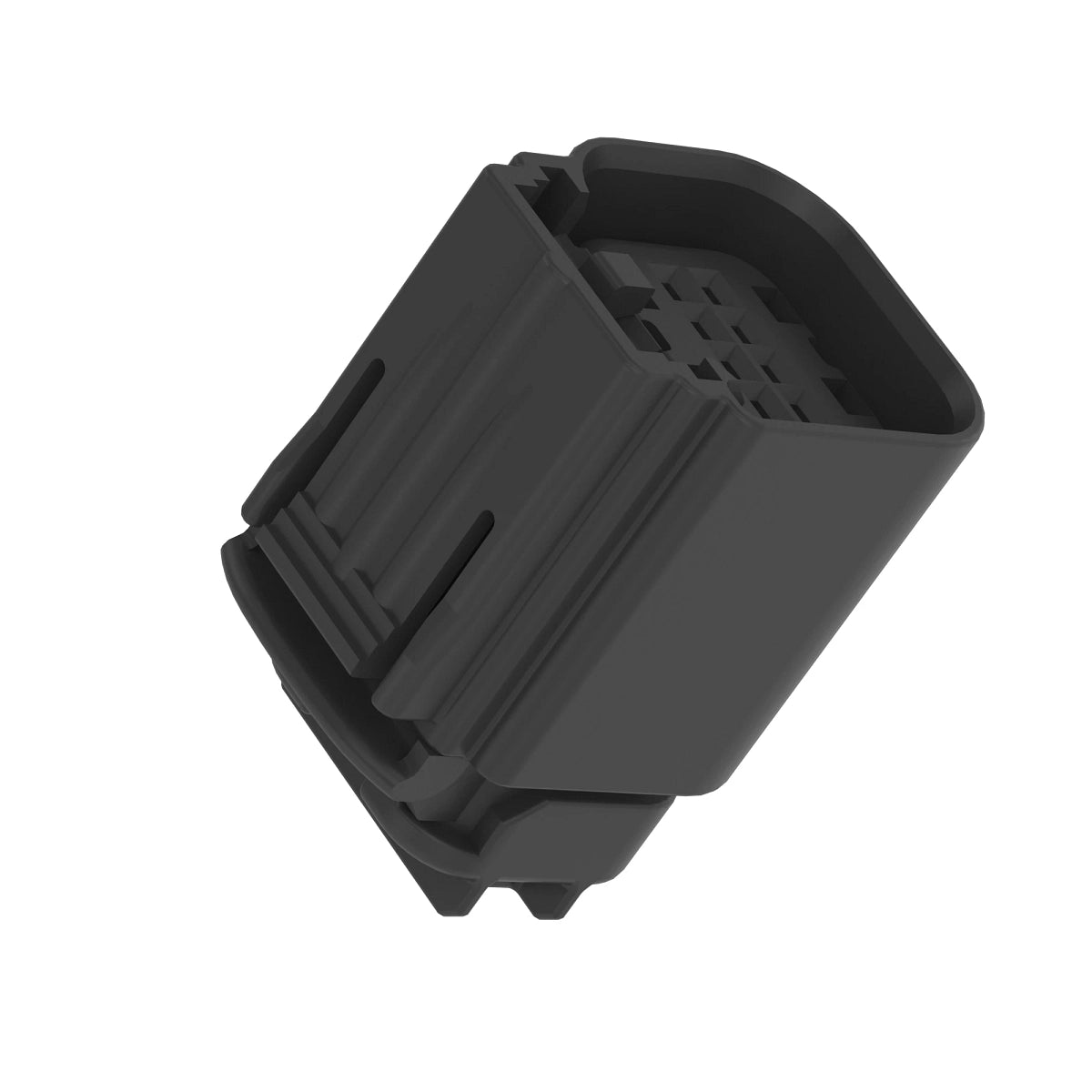 John Deere 57M13278: Tyco Black External Electrical Connector Housing, 8 Cavities