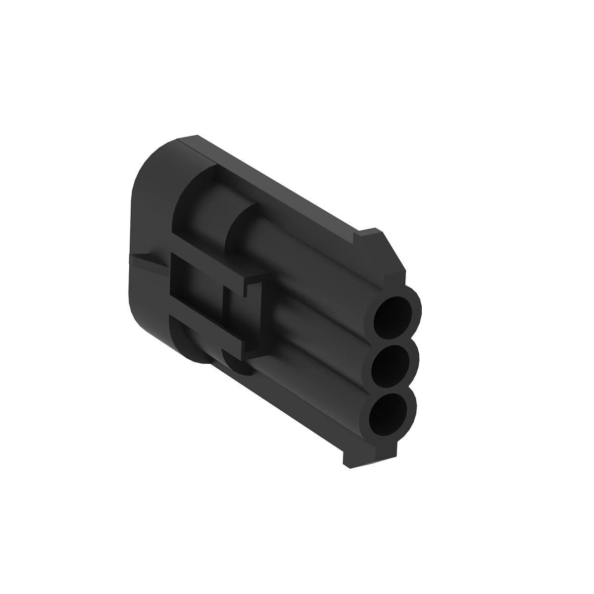 John Deere 57M7257: Black Internal Electrical Connector Housing, 3 Cavities