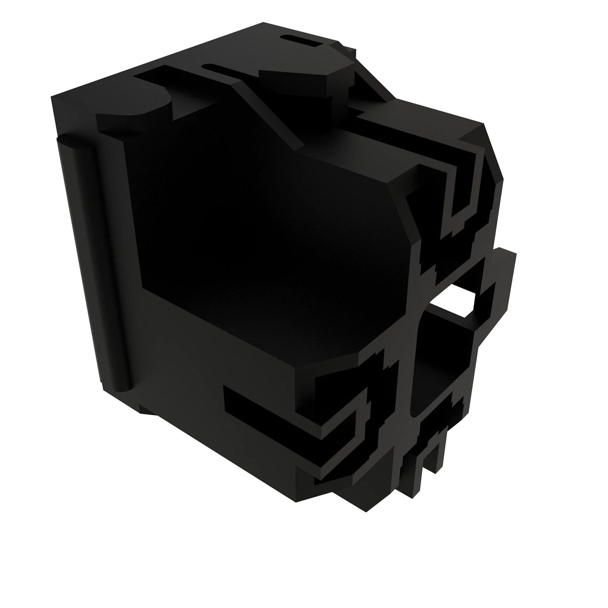 John Deere 57M8934: Black Internal Electrical Connector Housing, 3 Cavities