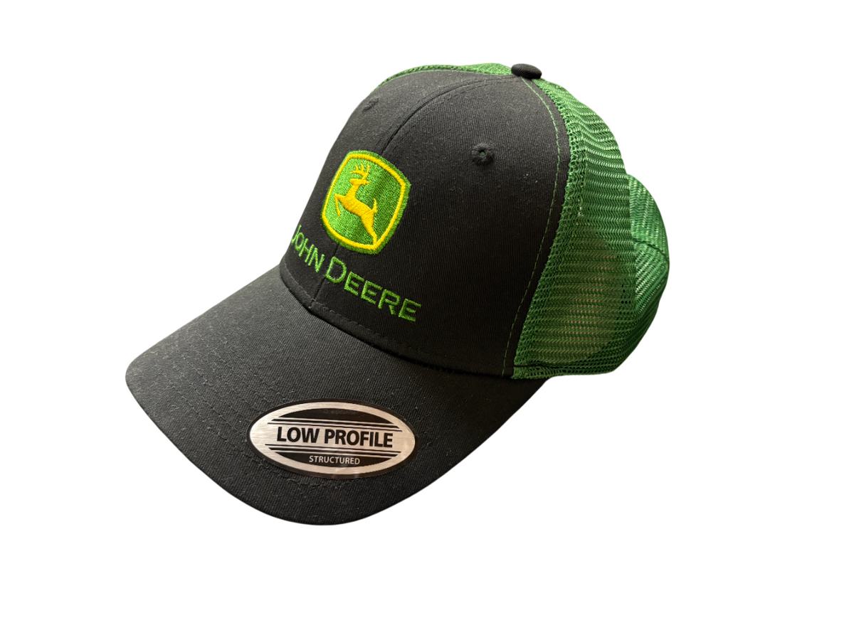 John Deere Black/Green Mesh Cap