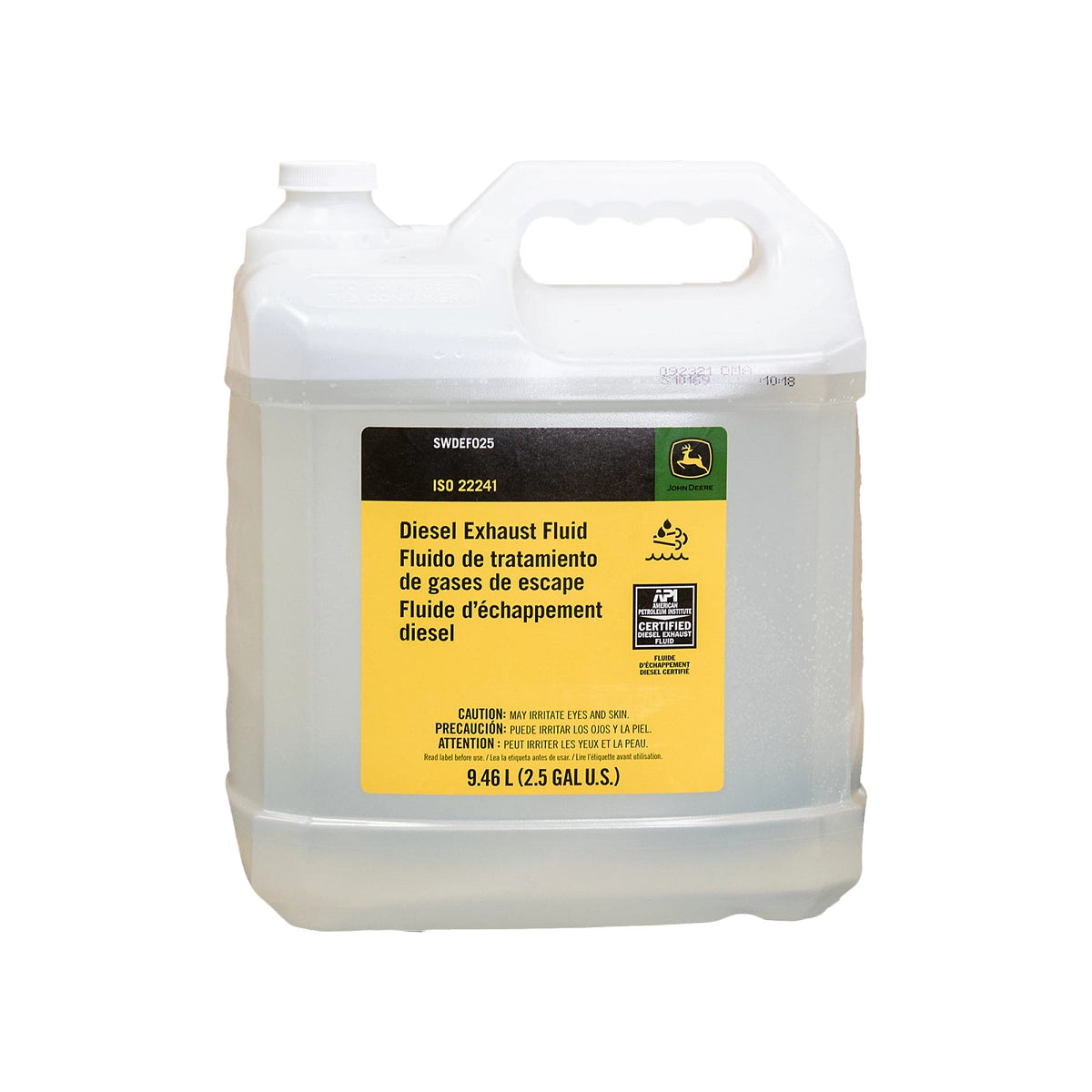 John Deere SWDEF025: Diesel Exhaust Fluid, 9.46 Liter (2.5 Gallon) Pallet