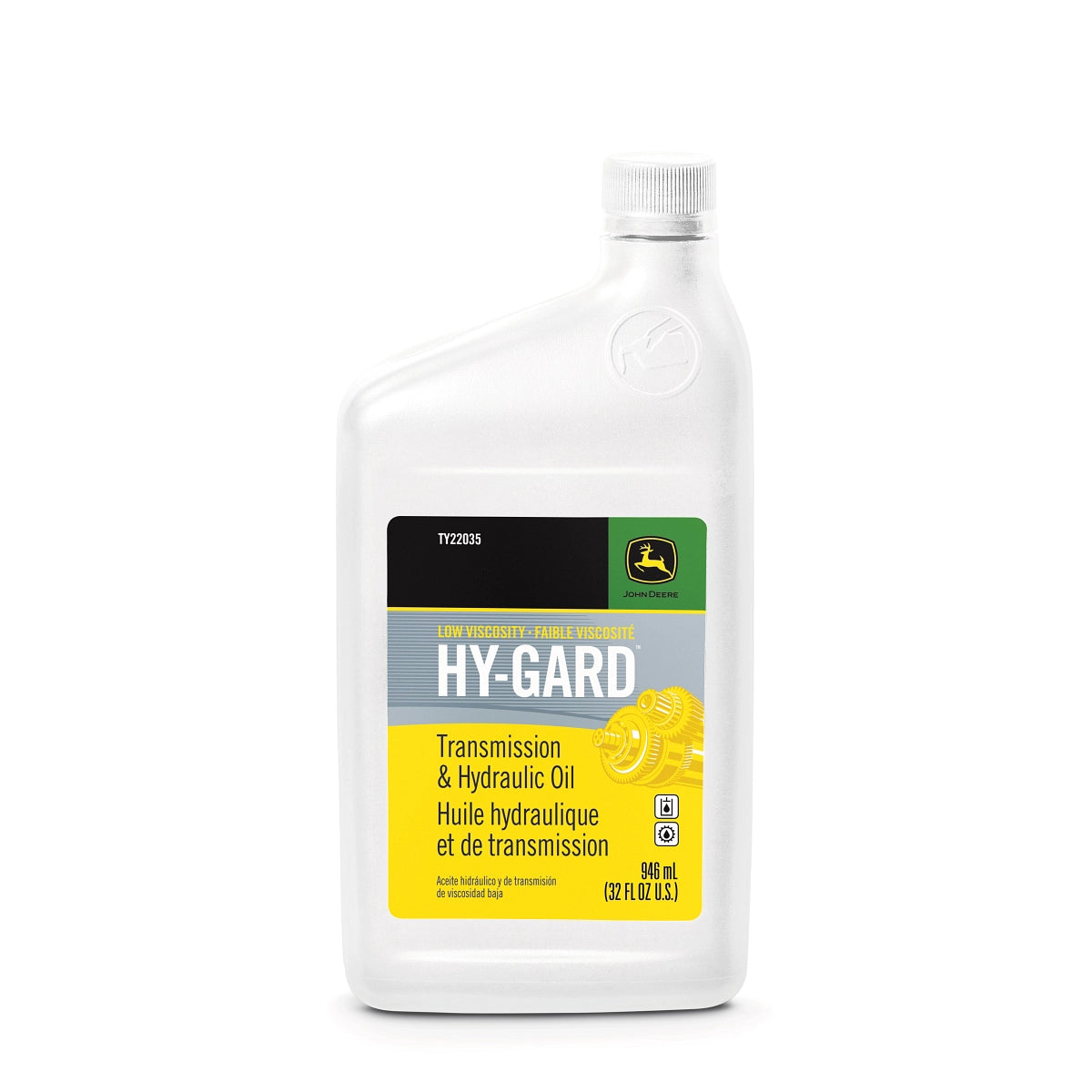 John Deere TY22035: Transmission and Hydraulic Oil, Low Viscosity Hy-Gard€š¬¾€š, 946 ml (1 Quart)
