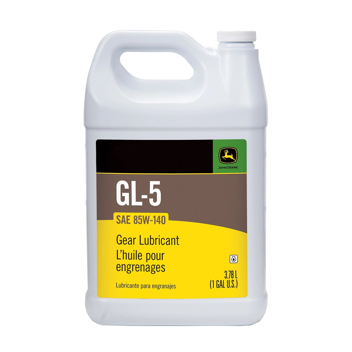 John Deere TY26812: Gear Lubricant, SAE 85W-140, API GL-5, 3.78 Liter (1 Gallon)