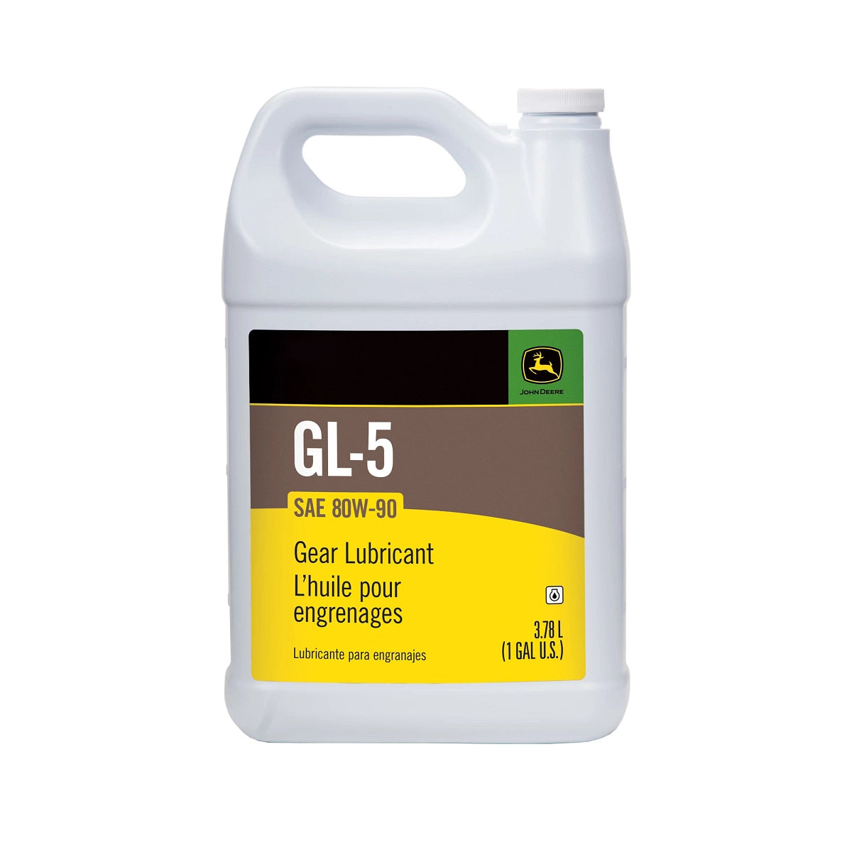 John Deere TY26815: Gear Lubricant, SAE 80W-90, API GL-5, 3.78 Liter (1 Gallon)