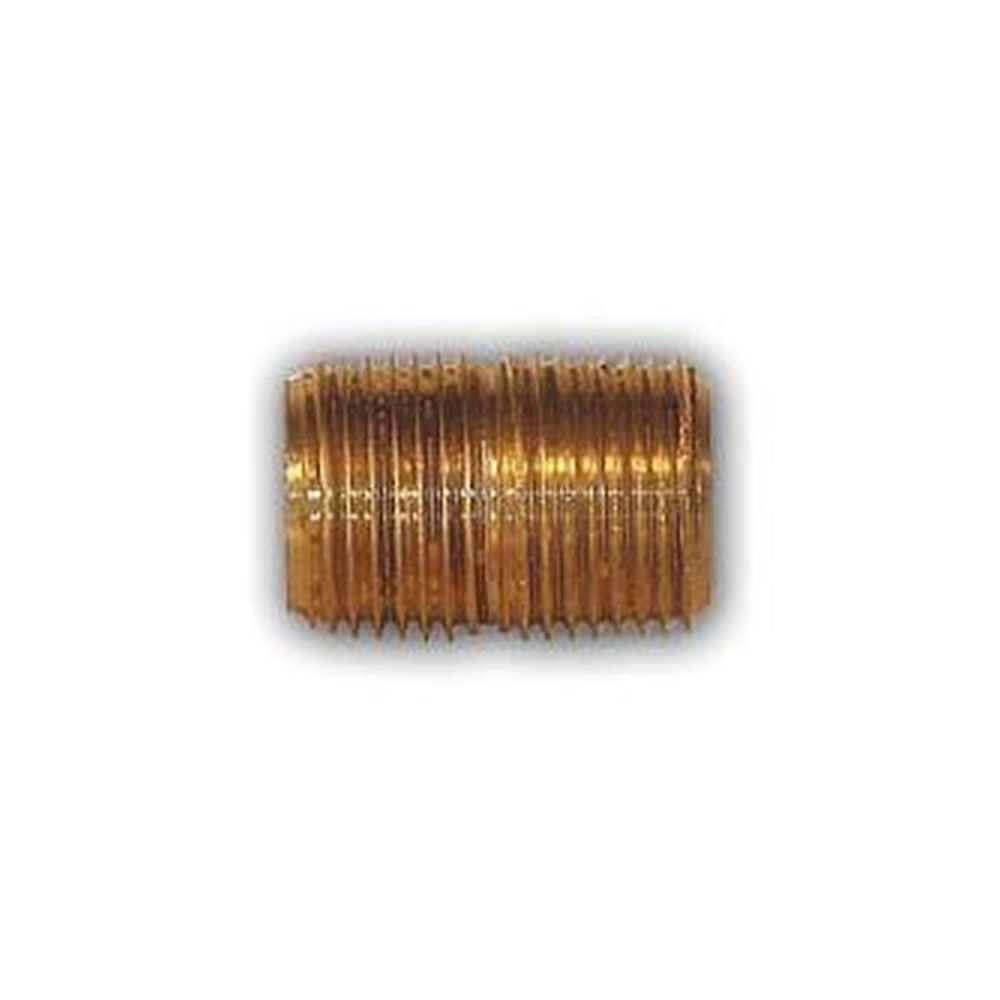 4MP4MPBCL: Male Pipe x Male Pipe Close Nipple - Brass