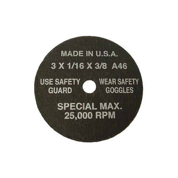 94870: S & G Tool Aid Cut-Off Wheels 3" x 1/16" x 3/8" Hole-50 Per Box