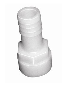 Hypro 3AF1438: Polypropylene 3/8 Inch Straight Hose Barb Fitting - 1/4 Inch Fnpt
