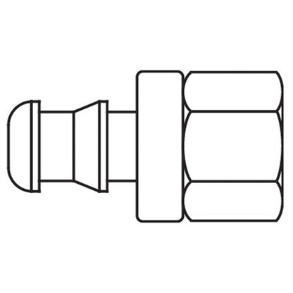 Wear Parts 10004BA05: 1/4" x 5/16" Inverted Female Rigid Barb-Tite Hose End - 5 Pack