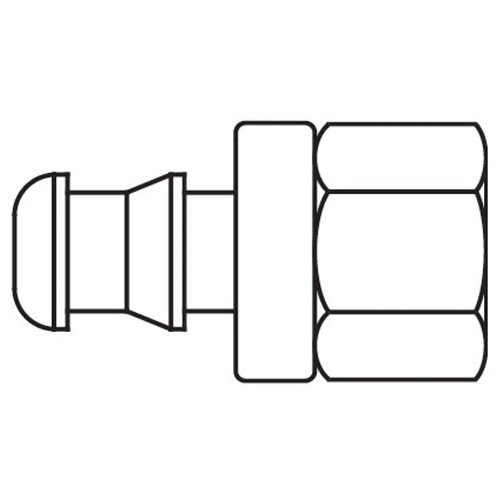 Wear Parts 10004BA05: 1/4" x 5/16" Inverted Female Rigid Barb-Tite Hose End - 5 Pack