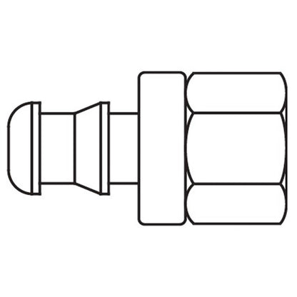 Wear Parts 10004BA05: 1/4" x 5/16" Inverted Female Rigid Barb-Tite Hose End - 5 Pack