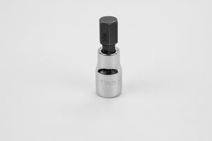 41410: 11 mm 3/8" Drive Hex Chrome Bit Socket