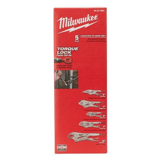48-22-3695: 5pc Torque Lock Pliers Kit