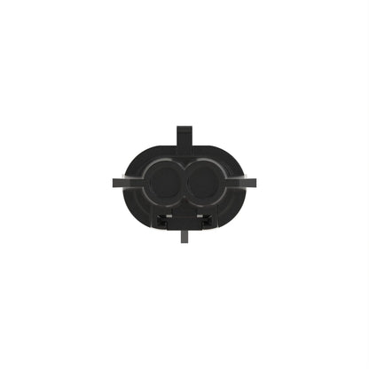 John Deere 57M7256: Black Internal Electrical Connector Housing, 2 Cavities