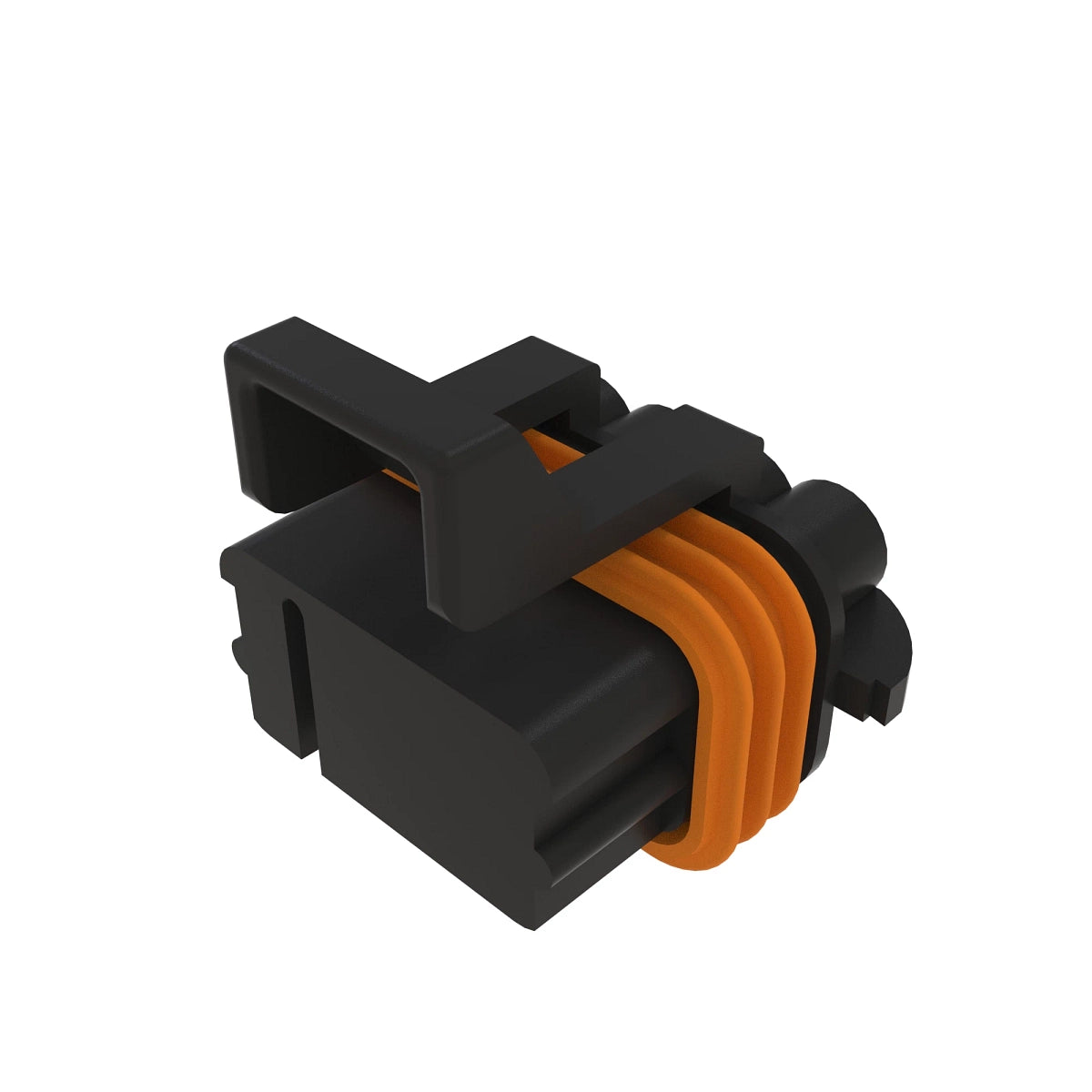 John Deere 57M7261: Black External Electrical Connector Housing, 8 Cavities