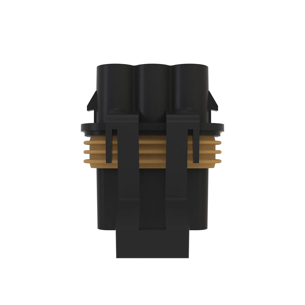 John Deere 57M7280: Black External Electrical Connector Housing, 3 Cavities