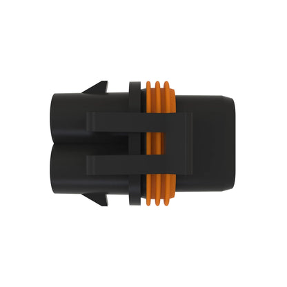 John Deere 57M7552: Black External Electrical Connector Assembly, 2 Cavities