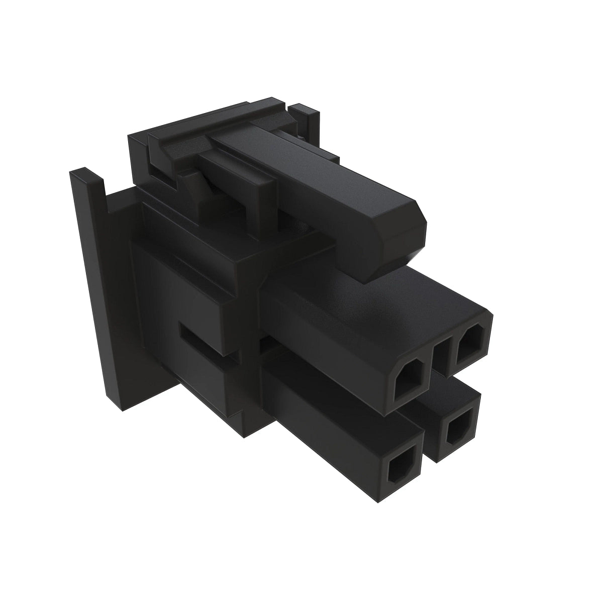 John Deere 57M7712: Black External Electrical Connector, 4 Cavities
