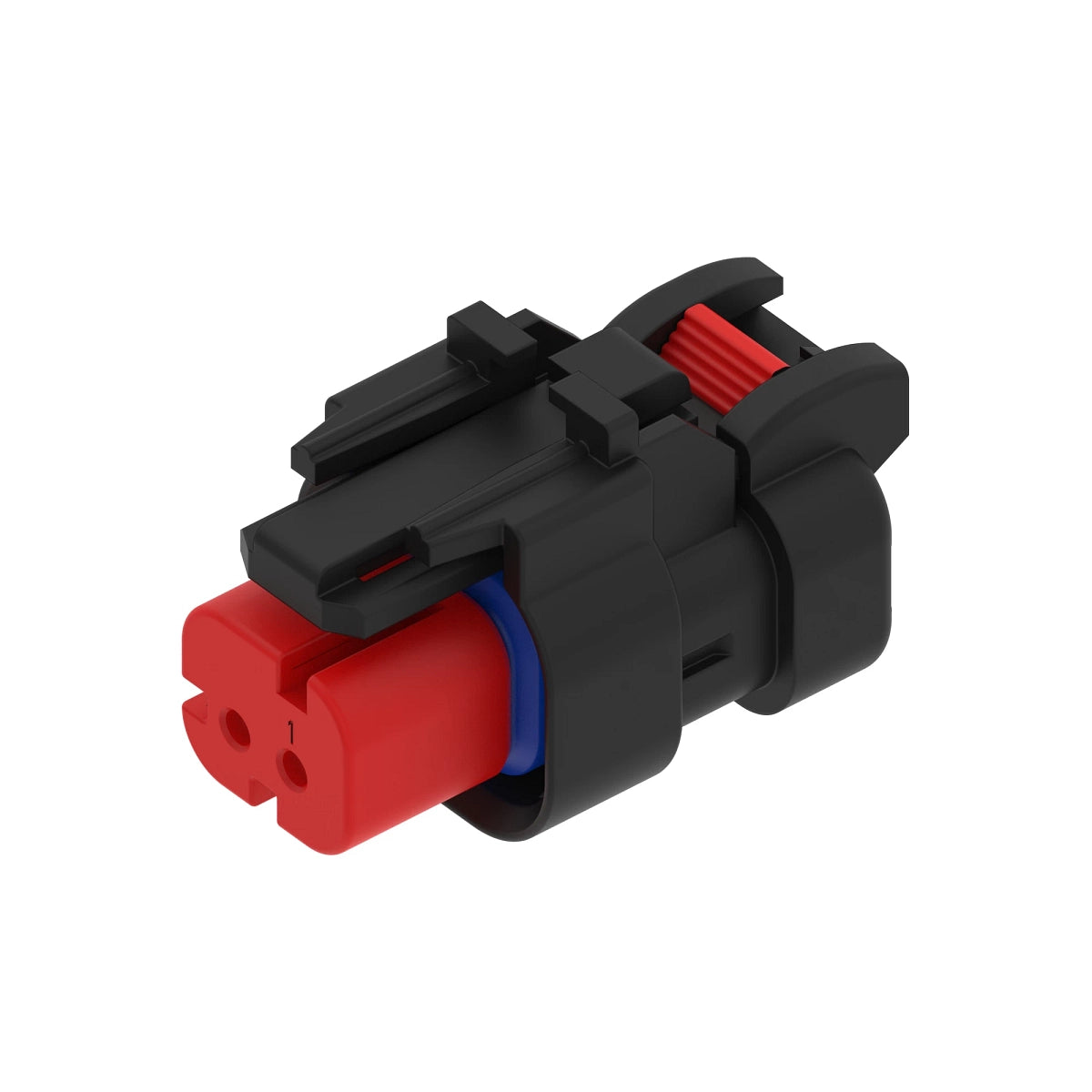 John Deere 57M9772: Red Electrical Connector Housing, 2 Cavities
