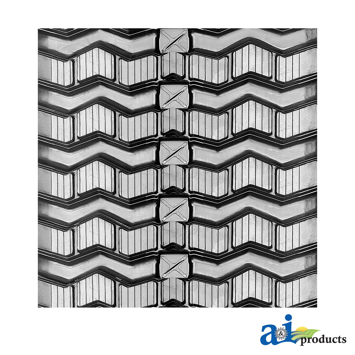 John Deere A-4508658Y6: Zig-Zag Tread Pattern (Y6) Rubber Track, Width 450 mm, Pitch 86 mm, Links 58