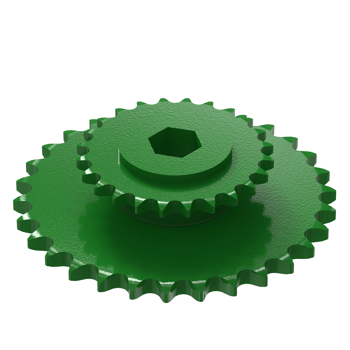 John Deere A-AE74598: Double Chain Sprocket, 24 and 30 Tooth