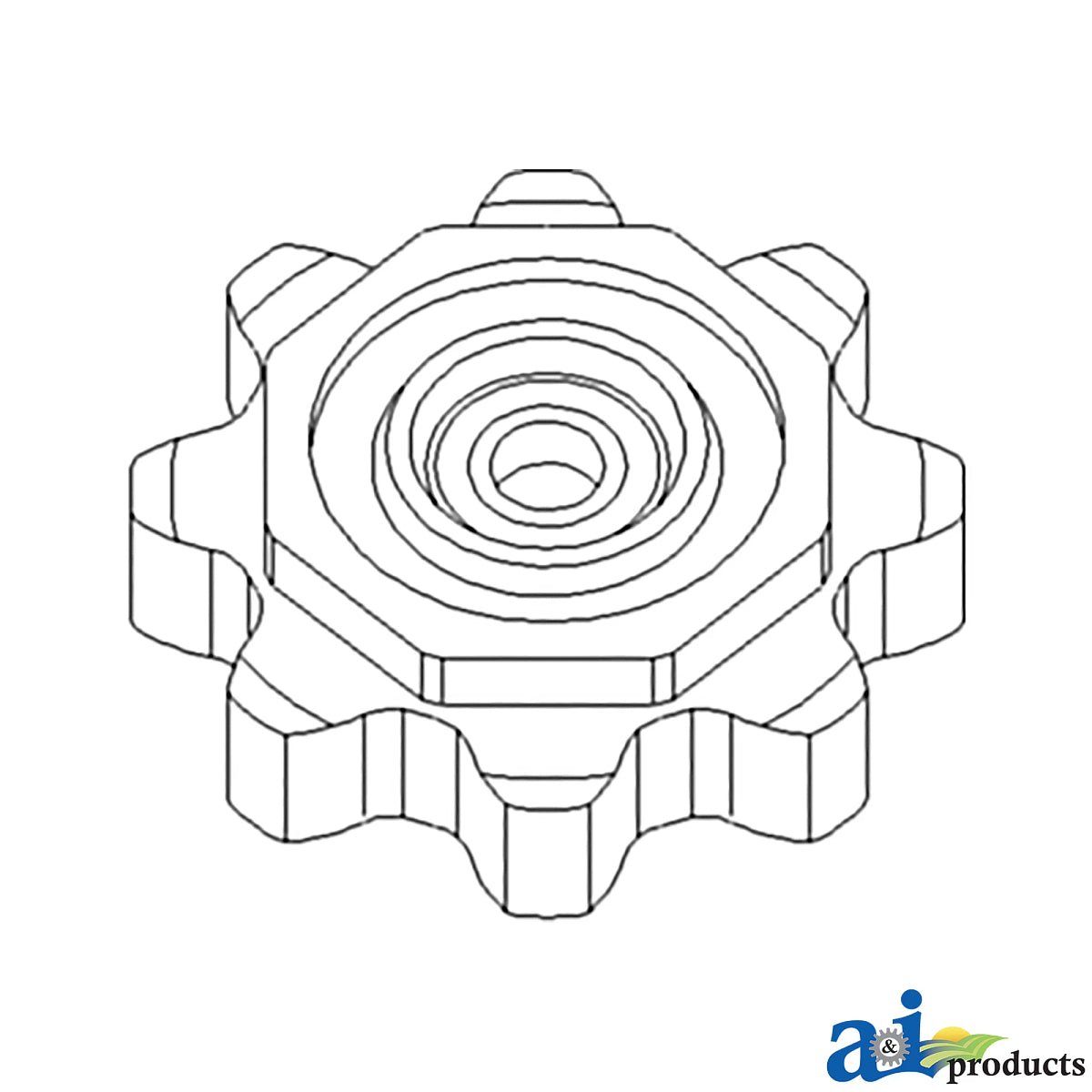 John Deere A-AH231386: Lower Idler Sprocket