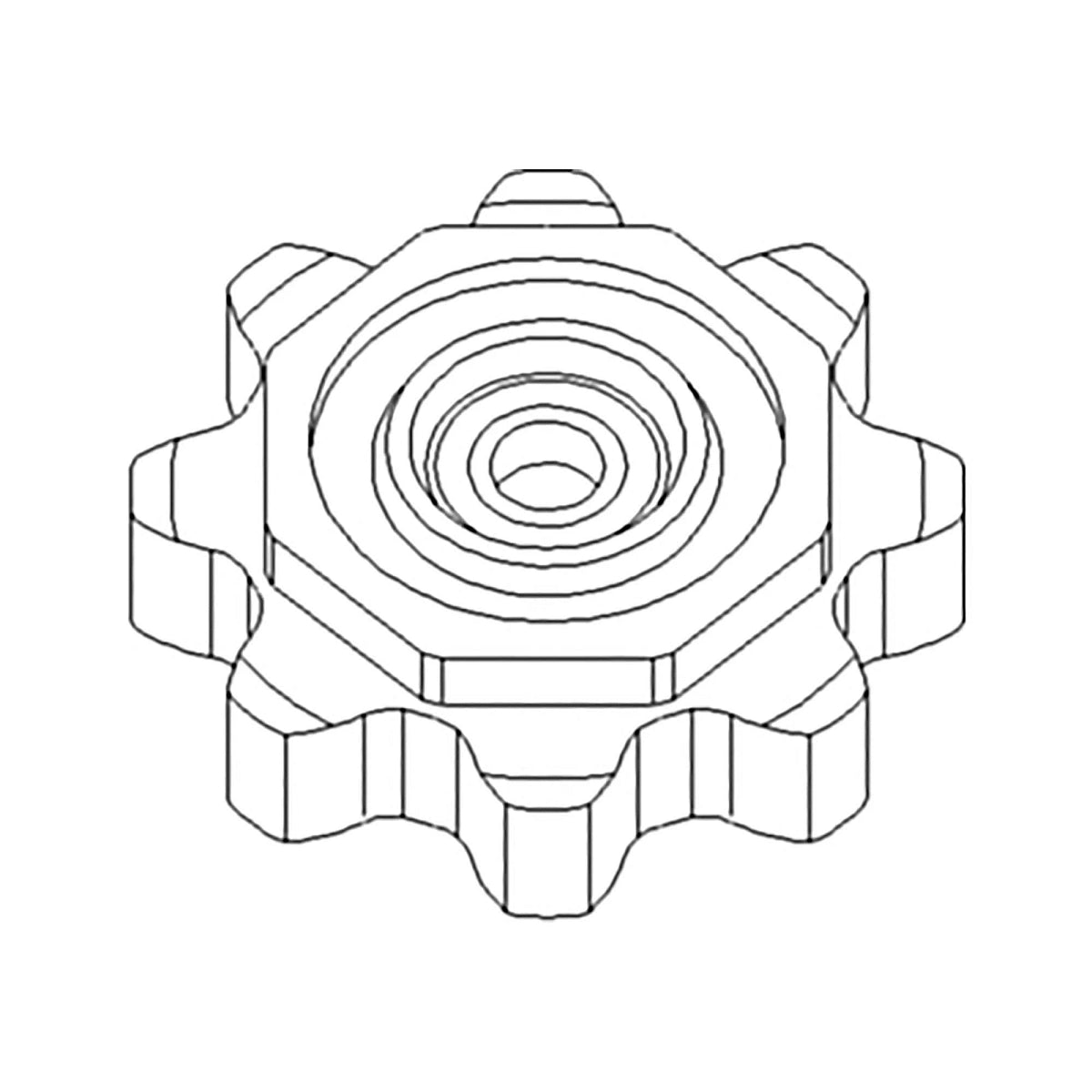 John Deere AH231386: Lower Idler Sprocket