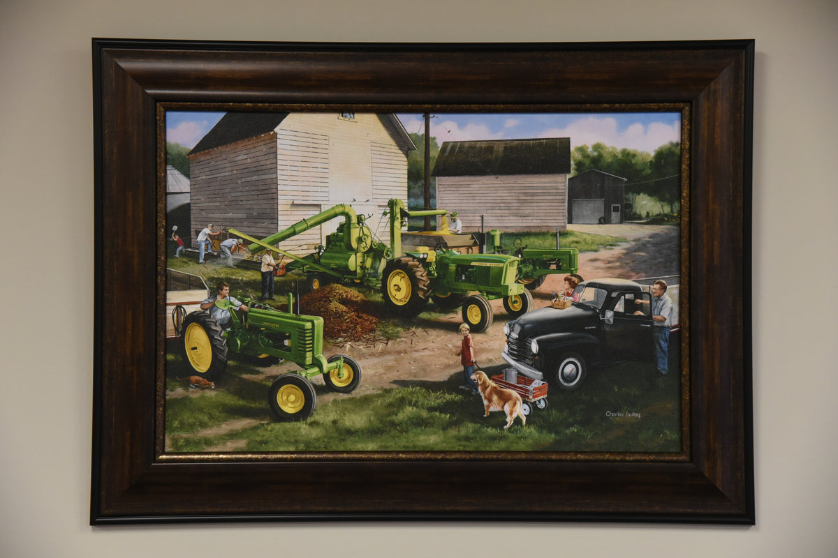 "Shelling Days" Framed Canvas Print