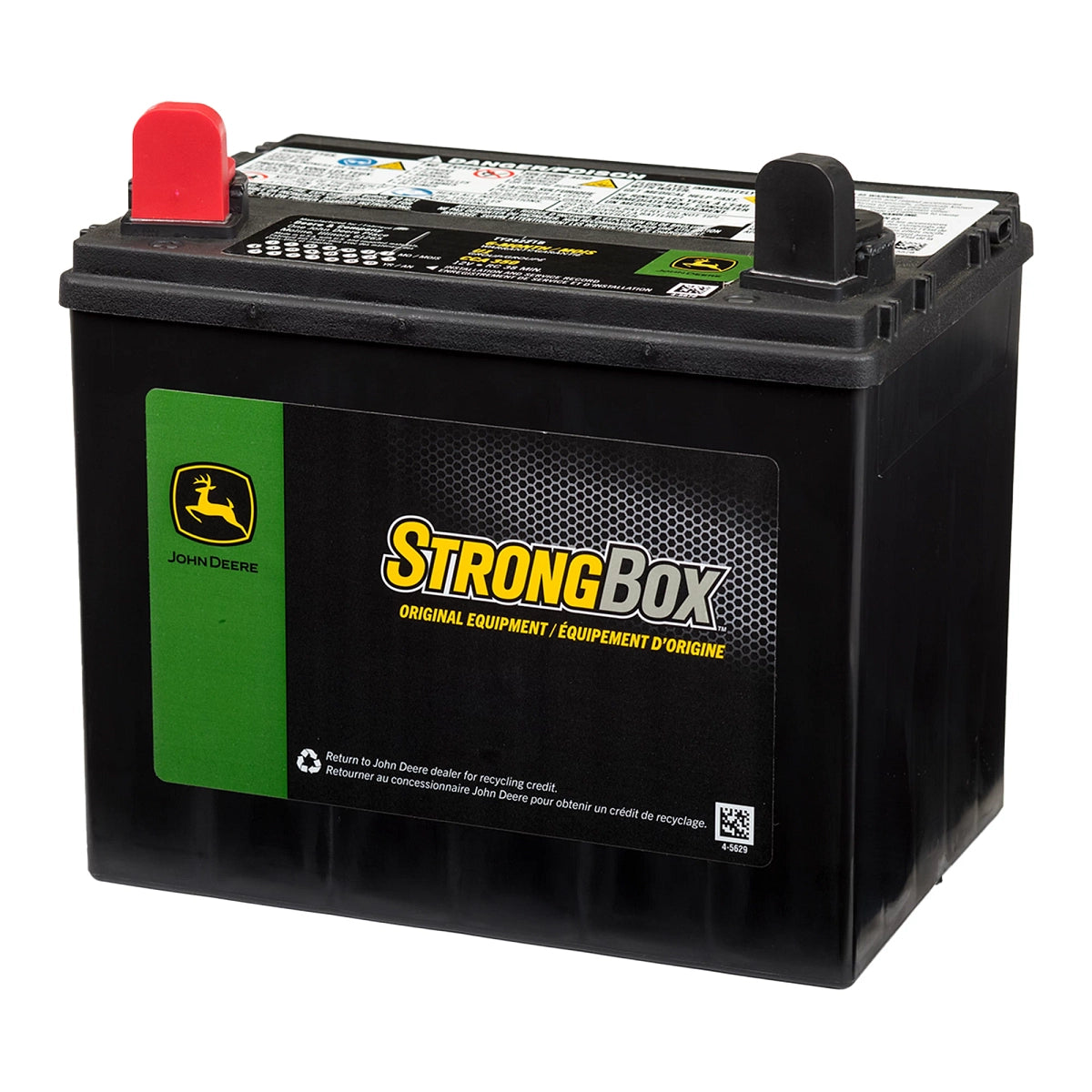 John Deere TY25221B: Group U1 12 Volt Battery, Wet Charged, 30 Ah, 350 CCA, Lawnmower