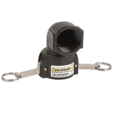 Banjo 150D90: 1 1/2" 90° Female Coupler X 1 1/2" Female Thread Poly Cam Lever Coupling
