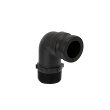 Banjo 200F90: 2" 90° Male Adapter X 2" Male Thread Poly Cam Lever Coupling